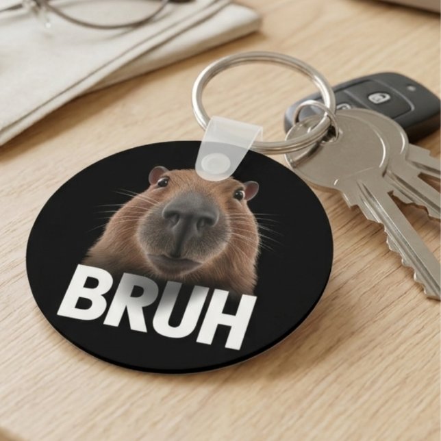 Porte-clés Capybara Drôle Bruh Memes Figure Animale (Créateur téléchargé)