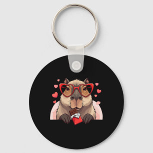 Porte-clés Capybara Drôle Cœur Chocolat Saint Valentin Femmes