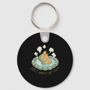 Porte-clés Capybara drôle ne t'inquiète pas sois capy mignon