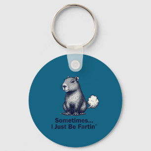 Porte-clés Capybara Drôle Parfois Je Fais Juste Des Pets Créa