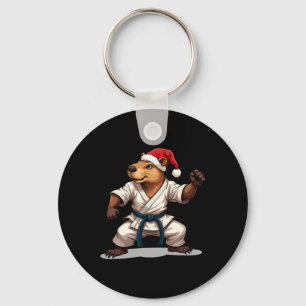 Porte-clés Capyra Karate Noël Arts martiaux Santa Hat Hol