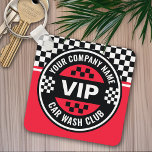 Porte-clés Car Wash Club - Racing À damiers Drapeau Rewards<br><div class="desc">Récompenses spécifiques à l'industrie Porte - clé pour une entreprise de lavage de voiture — Une poubelle pour annoncer un Club de lavage de voiture gratuitement. Une idée : Recevez 12 lavages de voiture au prix standard. Cela peut être utilisé pour une entreprise de lavage de voiture ou une station...</div>