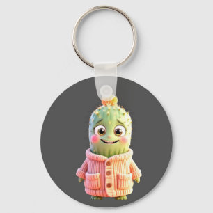 Porte-clés Caractère adorable Cartoon Cactus