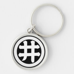 Porte-clés Caractère Kanji I dans un cercle