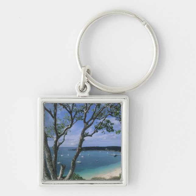 Porte-clés Caraïbes, île d'Anguilla, port de Road Bay. (Devant)