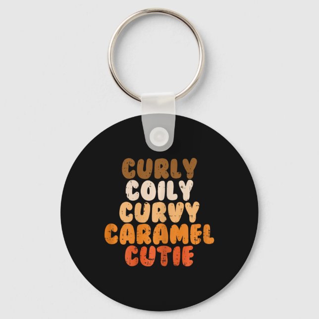 Porte-clés Caramel Courbé Cutie Melanin Goddess Black Pr (Recto)