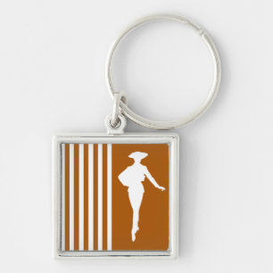 Porte-clés Caramel Grandes Modernes avec Silhouette Mode