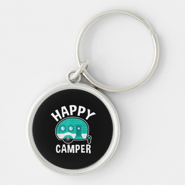 Porte-clés Caravane Camping-car Vacances Drôles Camping (Devant)