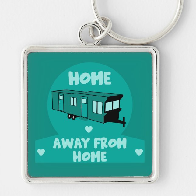 Porte-clés Caravane statique cadeau maison (Devant)