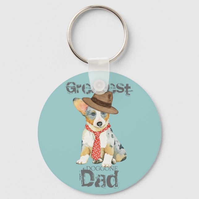 Porte-clés Cardigan Welsh Corgi Papa (Recto)