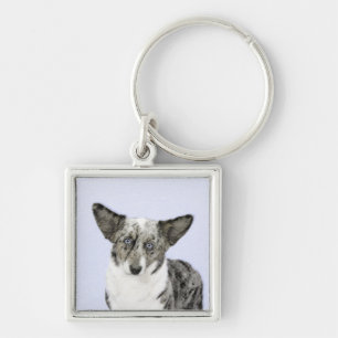 Porte-clés Cardigan Welsh Corgi Peinture - Art Chien original