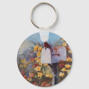 Porte-clés Cardinal attendant le courrier