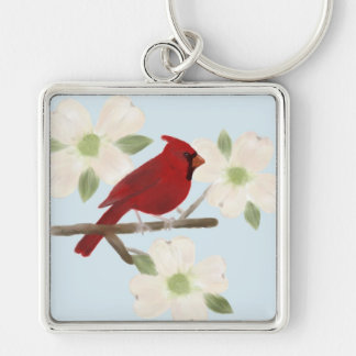 Porte-clés Cardinal et Dogwood Porte - clé d'aquarelle