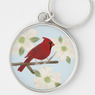 Porte-clés Cardinal et Dogwood Porte - clé d'aquarelle