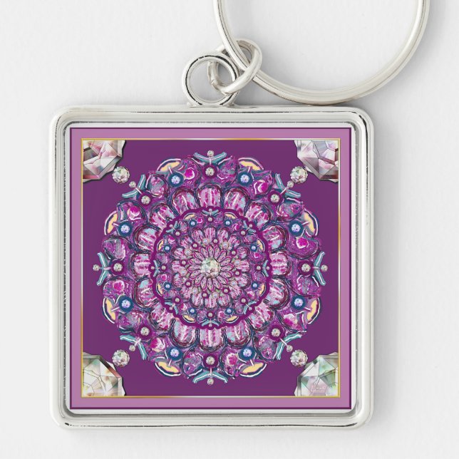 Porte-clés Cardinal Red Rosace (Devant)