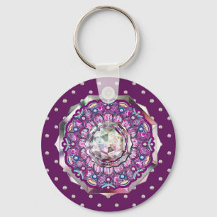 Porte-clés Cardinal Red Rosace