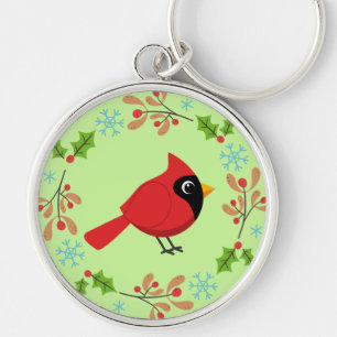 Porte-clés Cardinal Rouge Cardinal Cardinal aux Fleurs