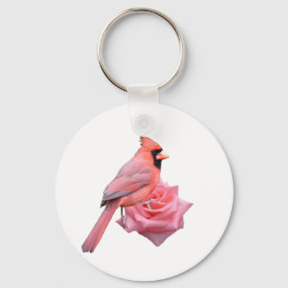 Porte-clés Cardinal sur le Rose