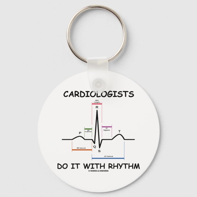 Porte-clés Cardiologists Do It With Rhythm (ECG/EKG) (Recto)