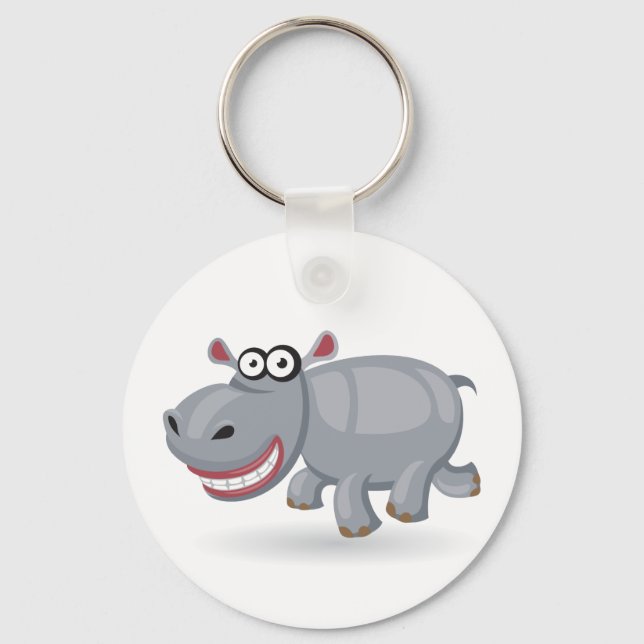 Porte-clés Caricature bébé Hippo (Recto)