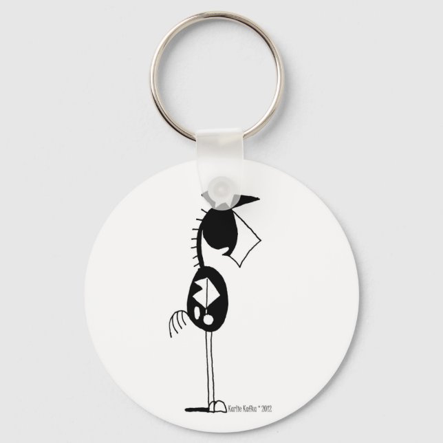 Porte-clés Caricature Cheval Peinture Cute (Recto)