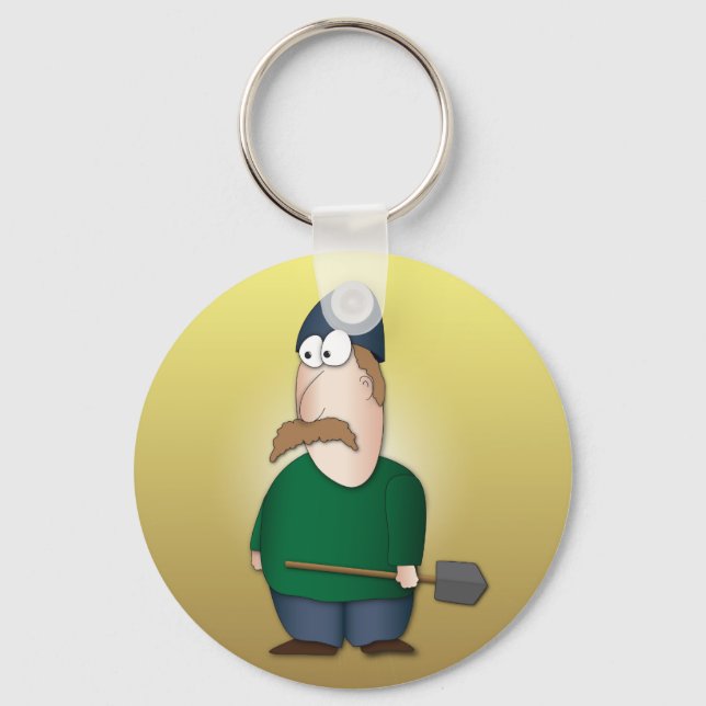 Porte-clés Caricature cool drôle pour fermier (Recto)