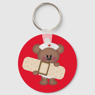 Porte-clés Caricature de l'ours infirmière amusant porte - cl