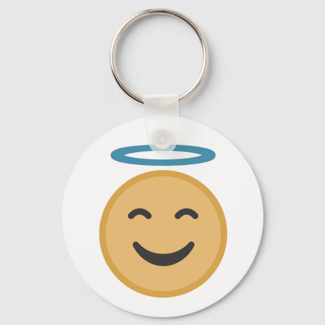 Porte-clés Caricature drôle Angel Emoji (Recto)