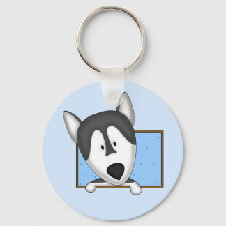 Porte-clés Caricature encadrée Porte - clé malamute de l'Alas