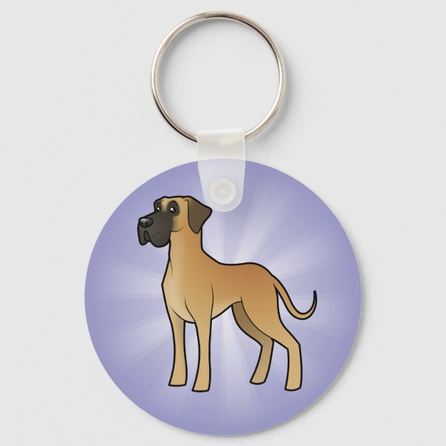 Porte-clés Caricature Great Dane (Recto)