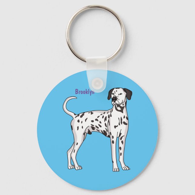 Porte-clés Caricature pour chien dalmate (Recto)