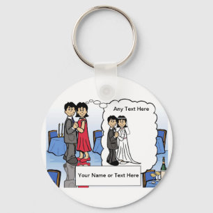 Porte-clés Caricature pour l'anniversaire par PrintedPerfecti