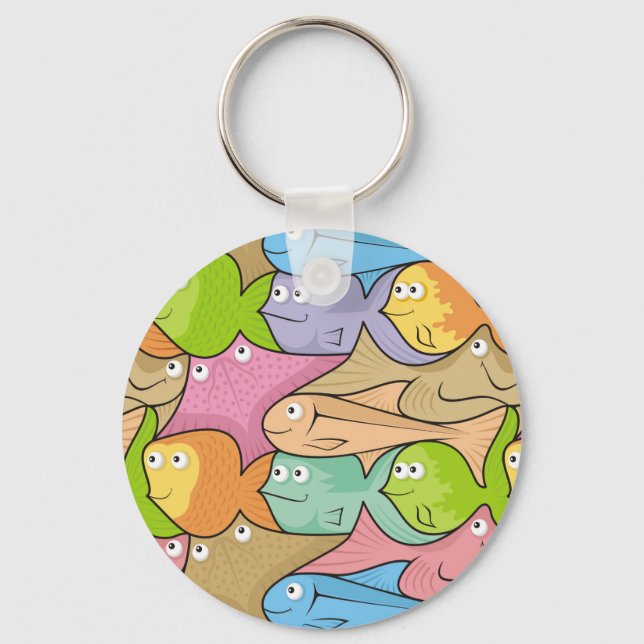 Porte-clés Caricature sur les poissons (Recto)