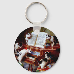 Porte-clés Carl Reichert Kittens Playing Piano