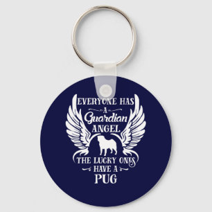 Porte-clés Carlin chien chien gardien ange