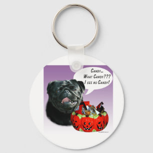 Porte-clés Carlin (noir) Bonbons d'Halloween
