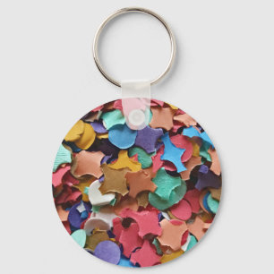 Porte-clés Carnaval de la fête Confetti Coloré papier amusant