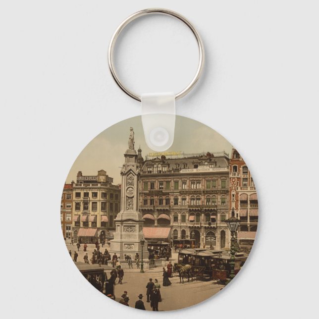 Porte-clés Carré de barrage, Amsterdam, Pays-Bas (Recto)