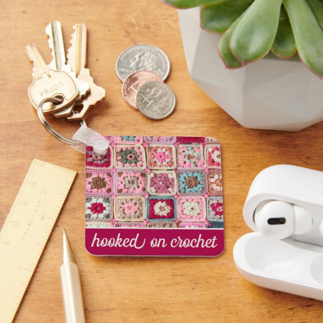 Porte-clés Carré de grand-mère au crochet Hooked (Bureau)