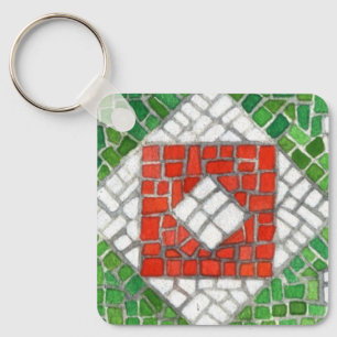 Porte-clés carré en aluminium HOLIDAY MOSAIC