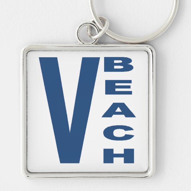 Porte-clés carré Premium VIRGINIA BEACH (Devant)