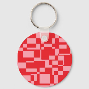 Porte-clés Carré rose rouge