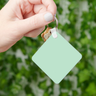 Porte-clés carré vert menthe