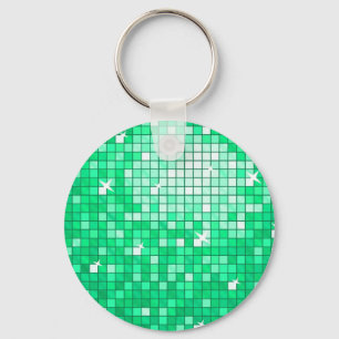 Porte-clés Carreaux Disco "Jade" porte - clé rond
