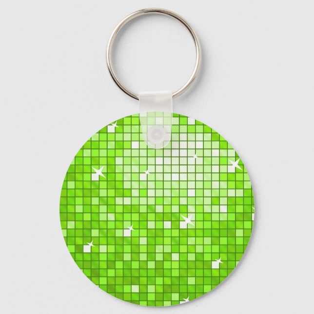 Porte-clés Carreaux Disco porte - clé vert rond (Recto)