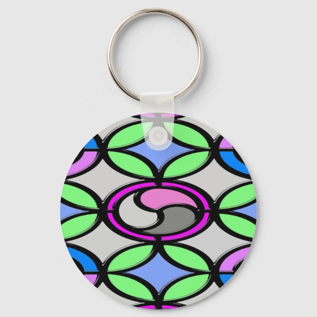 Porte-clés Carrelage couleur verre (Recto)