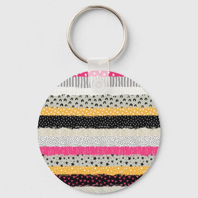 Porte-clés Carrelage en Patchwork : Conception Versatile Sans (Recto)
