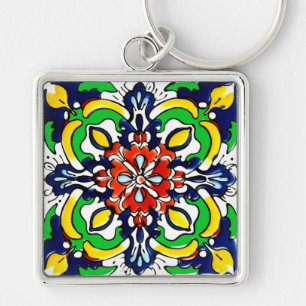 Porte-clés Carrelage Talavera Mexicaine No 7