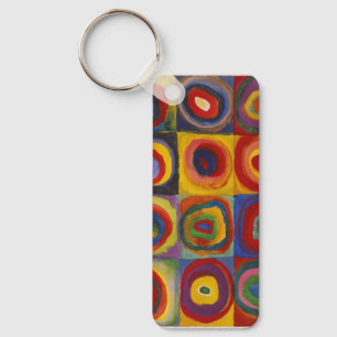 Porte-clés Carrés avec cercles concentriques