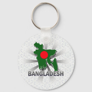 Porte-clés Carte 2,0 de drapeau du Bangladesh